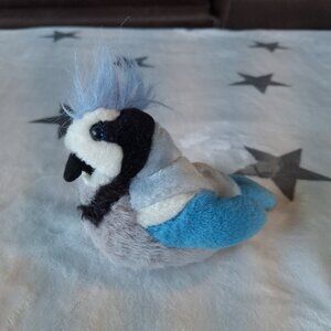 Wild Republic Audubon Birds Blue‎ Jay 6" Tall Plush Stuffed Animal NO Sound
